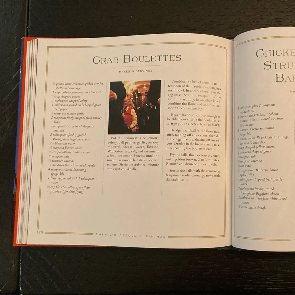 Emerils Creole Christmas autograph cookbook.